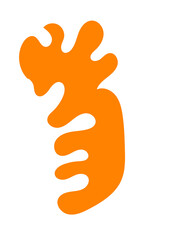 Orange Blob Abstracts Shapes Transparent 