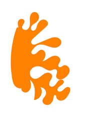 Orange Blob Abstracts Shapes Transparent 