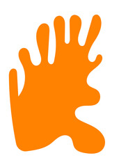 Obraz premium Orange Blob Abstracts Shapes Transparent 