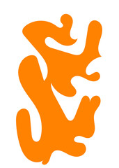 Obraz premium Orange Blob Abstracts Shapes Transparent 