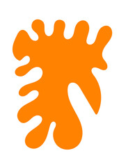 Obraz premium Orange Blob Abstracts Shapes Transparent 