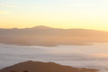 sunrise in the mountains