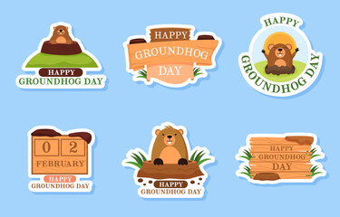 Groundhog Day Sticker Set Collection
