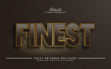 editable brown finest text effect.logo text.typhography logo
