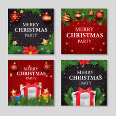 Merry Christmas Party Social Media Post