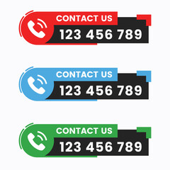 Call us now button logo sign and symbol vector with Phone number