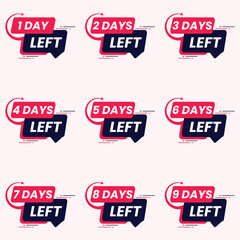 number of days left banner for sale and promotion