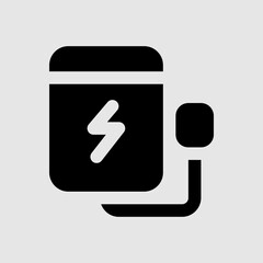 Power bank icon in solid style about travel, use for website mobile app presentation