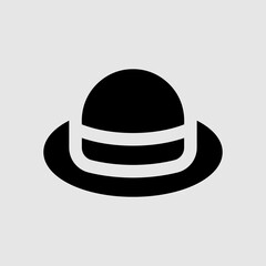 Sun hat icon in solid style about travel, use for website mobile app presentation
