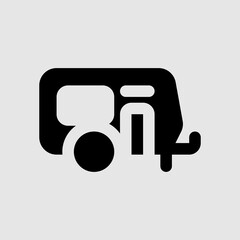 Caravan icon in solid style about travel, use for website mobile app presentation