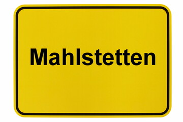 Illustration eines Ortsschildes der Gemeinde Mahlstetten in Baden-Württemberg