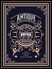 Elegant Vintage Ornament Design with Antique Victorian style and Decorative Patterns