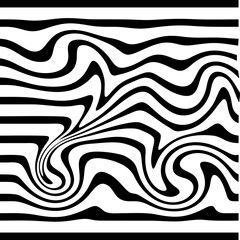 black and white zebra print curve wave background ornament