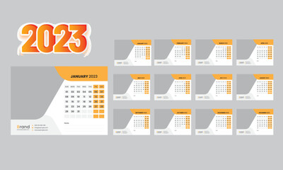2023 annual calendar for business stationery