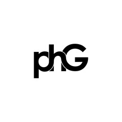 phg letter initial monogram logo design