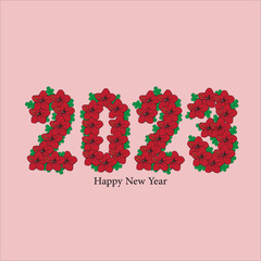 Happy new year 2023 vector