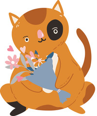 Cute Cat party Birthday Element