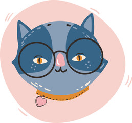 Cute Cat party Birthday Element