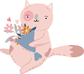 Cute Cat party Birthday Element