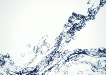 water splash isolated on white