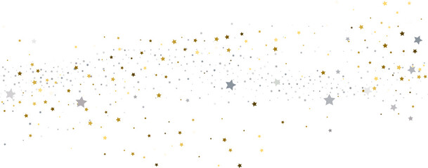 Silver gold stars confetti.