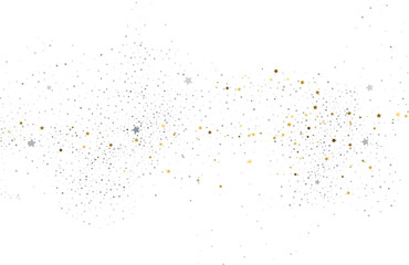 Silver gold stars confetti.