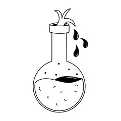 Bottle of poison tattoo in y2k, 1990s, 2000s style. Emo goth element design. Old school tattoo. Vector illustration