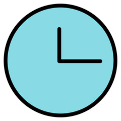 time filled line icon