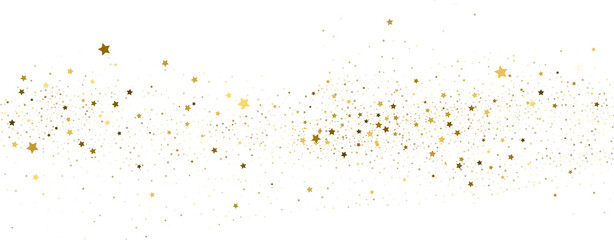 Silver gold stars confetti.