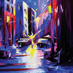 Expressive Vector Oil Paint Athens 3