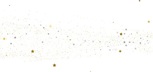 Silver gold stars confetti.