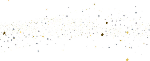 Silver gold stars confetti.