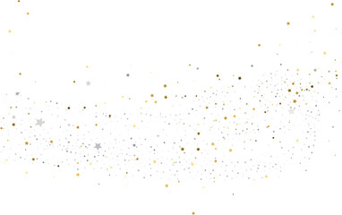 Silver gold stars confetti.