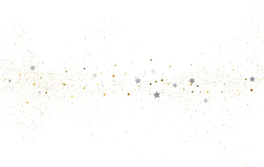 Silver gold stars confetti.