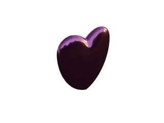 Lovely red heart. 3d render.