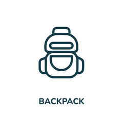 Backpack icon vector. bag icon vector symbol illustration. modern simple vector icon for your design. school bag icon vector	