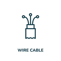 wire cable icon vector. electric cable icon vector symbol illustration. modern simple vector icon for your design. wire icon vector	