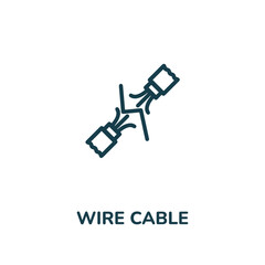 wire cable icon vector. electric cable icon vector symbol illustration. modern simple vector icon for your design. wire icon vector	
