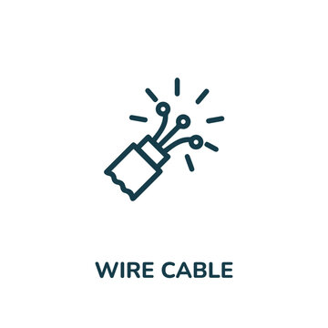 wire cable icon vector. electric cable icon vector symbol illustration. modern simple vector icon for your design. wire icon vector	