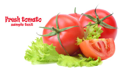 Fresh tomatoes and green salad