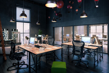 Architecture Office Interior in Design - 3D Visualization