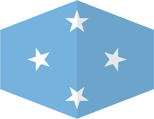 Micronesia flag background with cloth texture.Micronesia Flag vector illustration eps10. - Vector