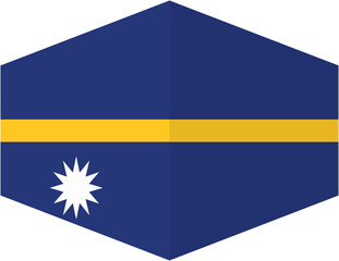 Nauru flag background with cloth texture.Nauru Flag vector illustration eps10. - Vector
