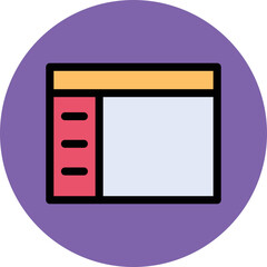 Sidebar Layout Vector Icon
