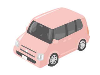 軽自動車（ピンク色）