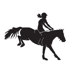 Silhouette of an equestrian athlete on a white background vector illustration