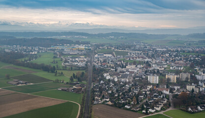Fototapeta na wymiar Aerial view of zurich
