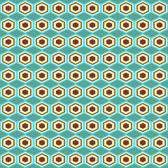 Modern Geometric Pattern Retro Ornament. Super Illustration. For Fabric, Textile, Bandana, Scarg, Colored Print. Pastel blue grey color.