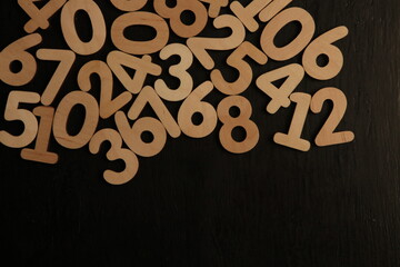 Background of numbers. from zero to nine. Numbers texture. Finance data concept. Mathematic....
