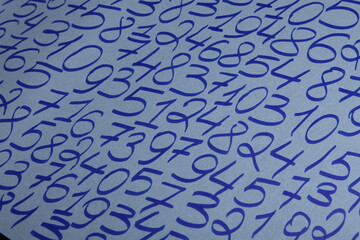 Background of numbers. from zero to nine. Numbers texture. Finance data concept. Mathematic....